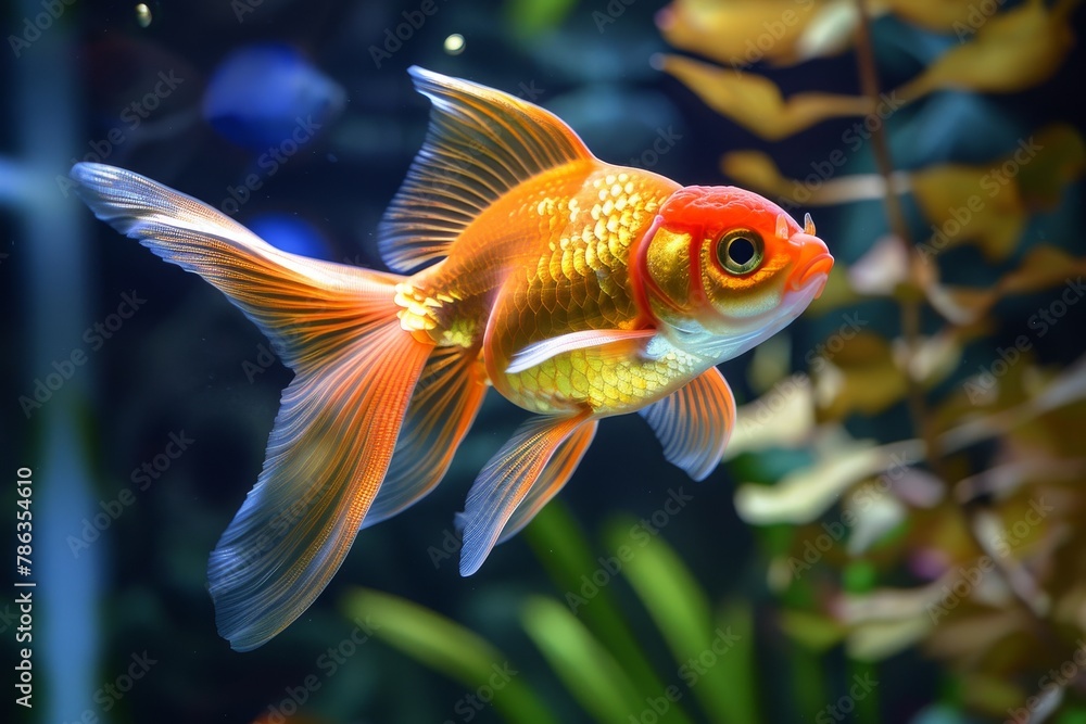 Goldfish in Aquarium Goldfish in Aquarium