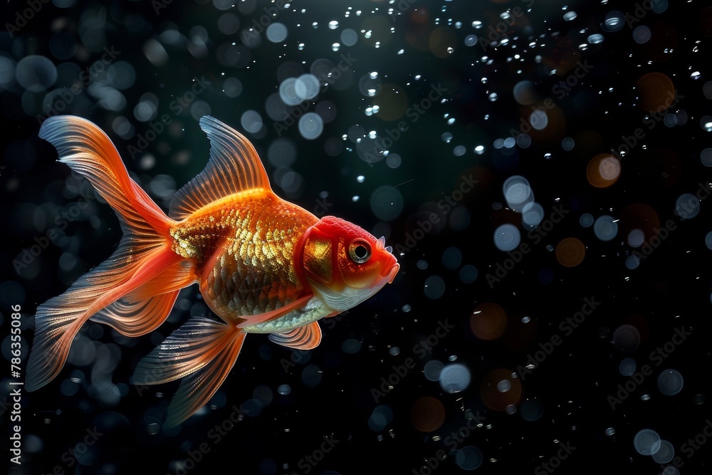 Goldfish in Aquarium Goldfish in Aquarium