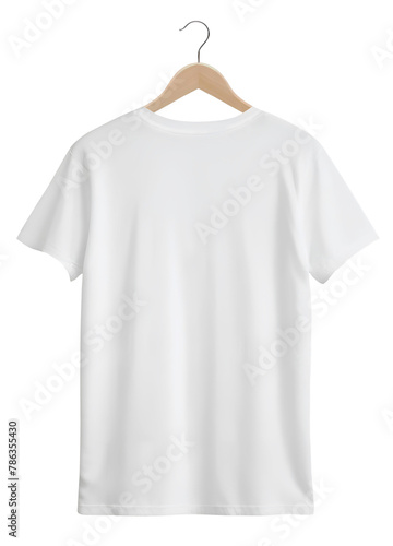 white T-shirt mockup. Clear Mockup of realistic shirt. isolated on white background