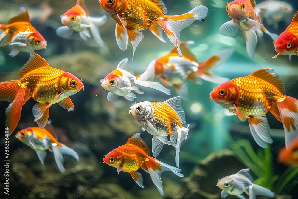 Goldfish in Aquarium Goldfish in Aquarium
