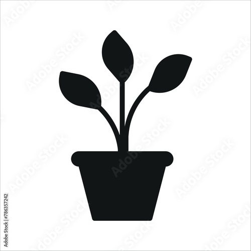 plant icon simple design art eps 10