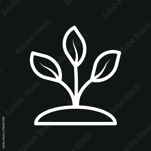 plant icon simple design art eps 10