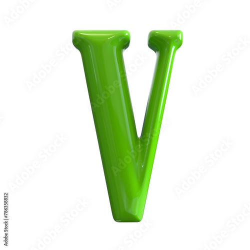 V letter green