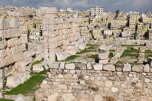 View at the roman citadel at Amman in Jordan