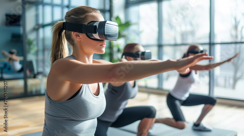 Participants engage in VR fitness with focus and poise