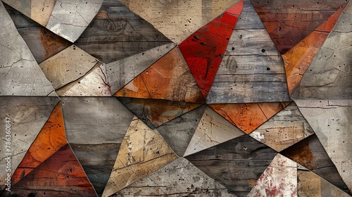 Wallpaper Mural Fondo abstracto geométrico 3d.  Torontodigital.ca