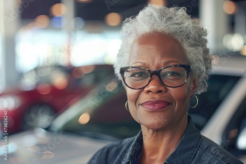 Portrait of a senior african american car saleswoman © Baba Images