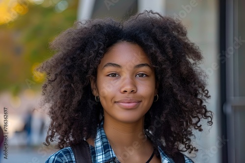 Portrait of a young female high school student © Baba Images
