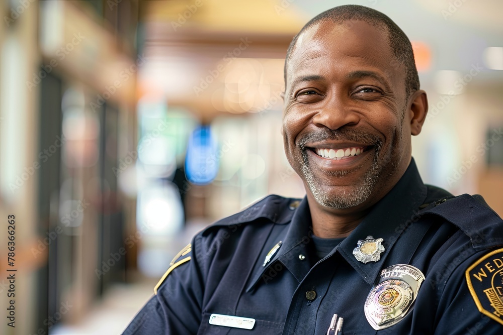Portrait of a middle aged male police officer Portrait of a middle aged male police officer