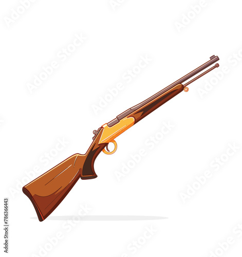 a rifle on a white background