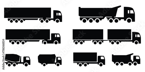 construction truck silhouette icon