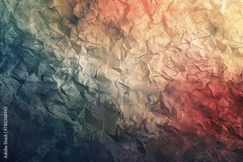 Crumpled paper layers merge with a grunge aesthetic, providing a compelling textured background for edgy design work.