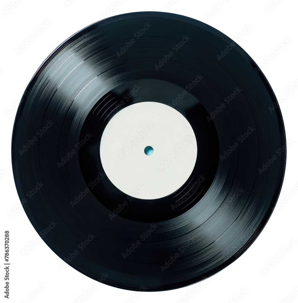 Fototapeta premium PNG Vinyl disc mockup gramophone technology turntable.
