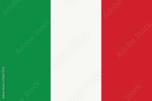 National flag of Italy original size and colors vector illustration, Italian flag or il Tricolore bandiera dItalia, first tricolour cockade flag Italian Republic