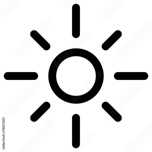 sun icon, simple vector design