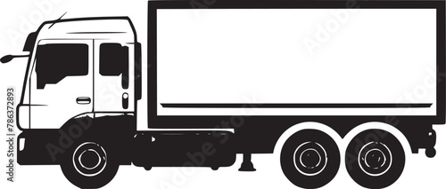 shipping delivery truck flat vector 
