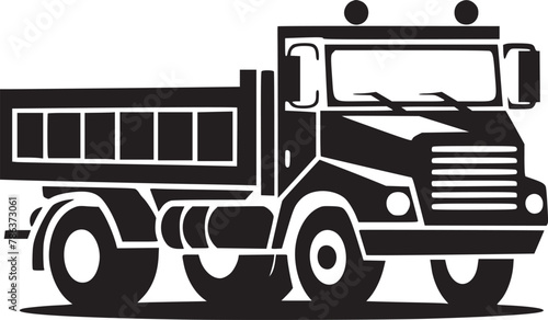 shipping delivery truck flat vector 