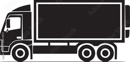 shipping delivery truck flat vector 