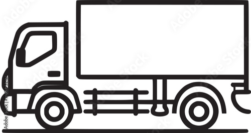 shipping delivery truck flat vector 