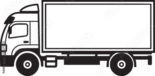 shipping delivery truck flat vector 