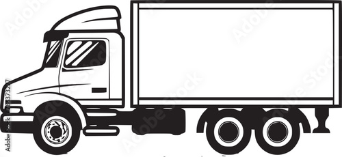 shipping delivery truck flat vector 