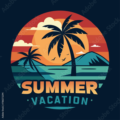 Wallpaper Mural Summer t shirt design. Torontodigital.ca