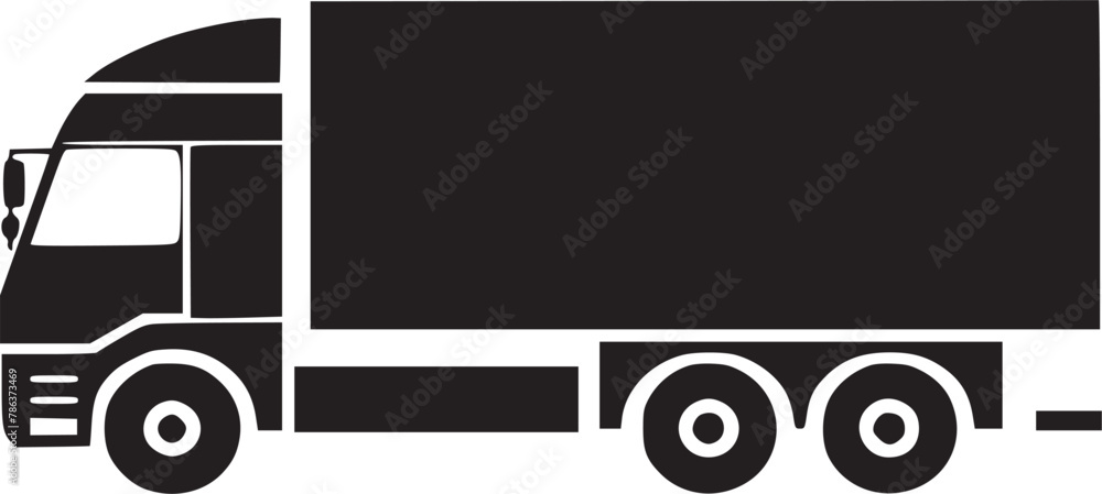 shipping delivery truck flat vector 