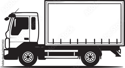 shipping delivery truck flat vector 