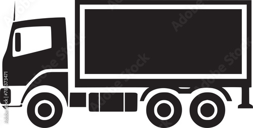 shipping delivery truck flat vector 