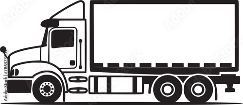 shipping delivery truck flat vector 