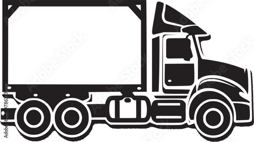 shipping delivery truck flat vector 