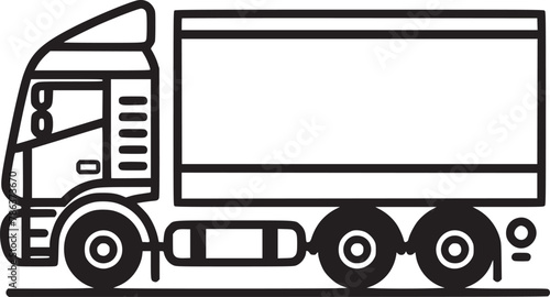 shipping delivery truck flat vector 
