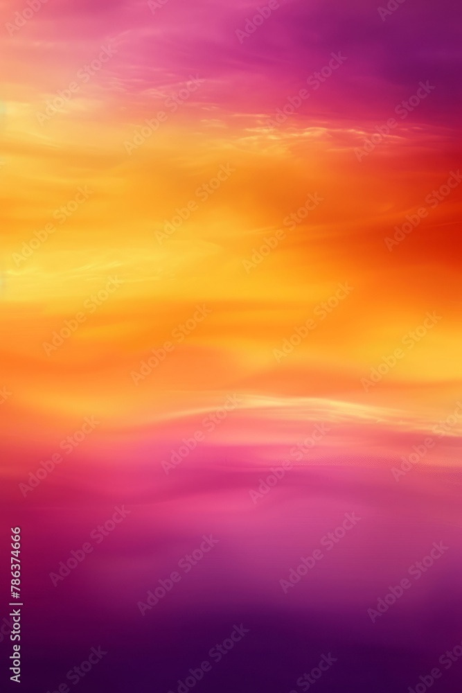 Obraz premium A blurred background features a gradient of orange, purple, and yellow tones, suitable for design.