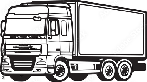 shipping delivery truck flat vector 