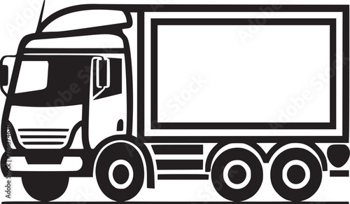 shipping delivery truck flat vector 