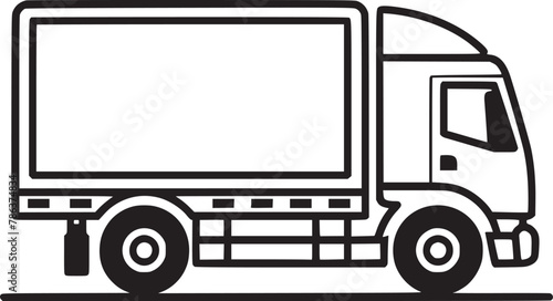 shipping delivery truck flat vector 