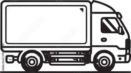 shipping delivery truck flat vector 