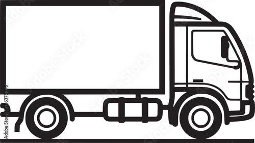 shipping delivery truck flat vector 