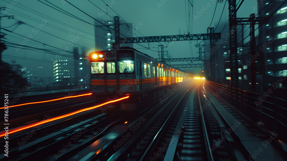the train passes at night the train passes at night