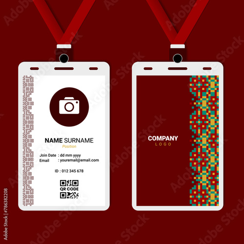 Abstract Islamic Geometric ID Card Design for Business or Company