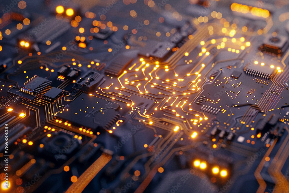 A close-up of an AI chip with intricate circuitry glowing with energy. A close-up of an AI chip with intricate circuitry glowing with energy.