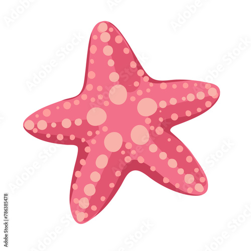 Starfish aquatic underwater animal vector illustration isolated on white background