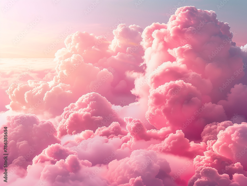 Beautiful sunset above the clouds. Nature background. 3d illustration Beautiful sunset above the clouds. Nature background. 3d illustration