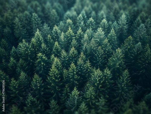 Photo from air of beautiful big forest with beautiful green