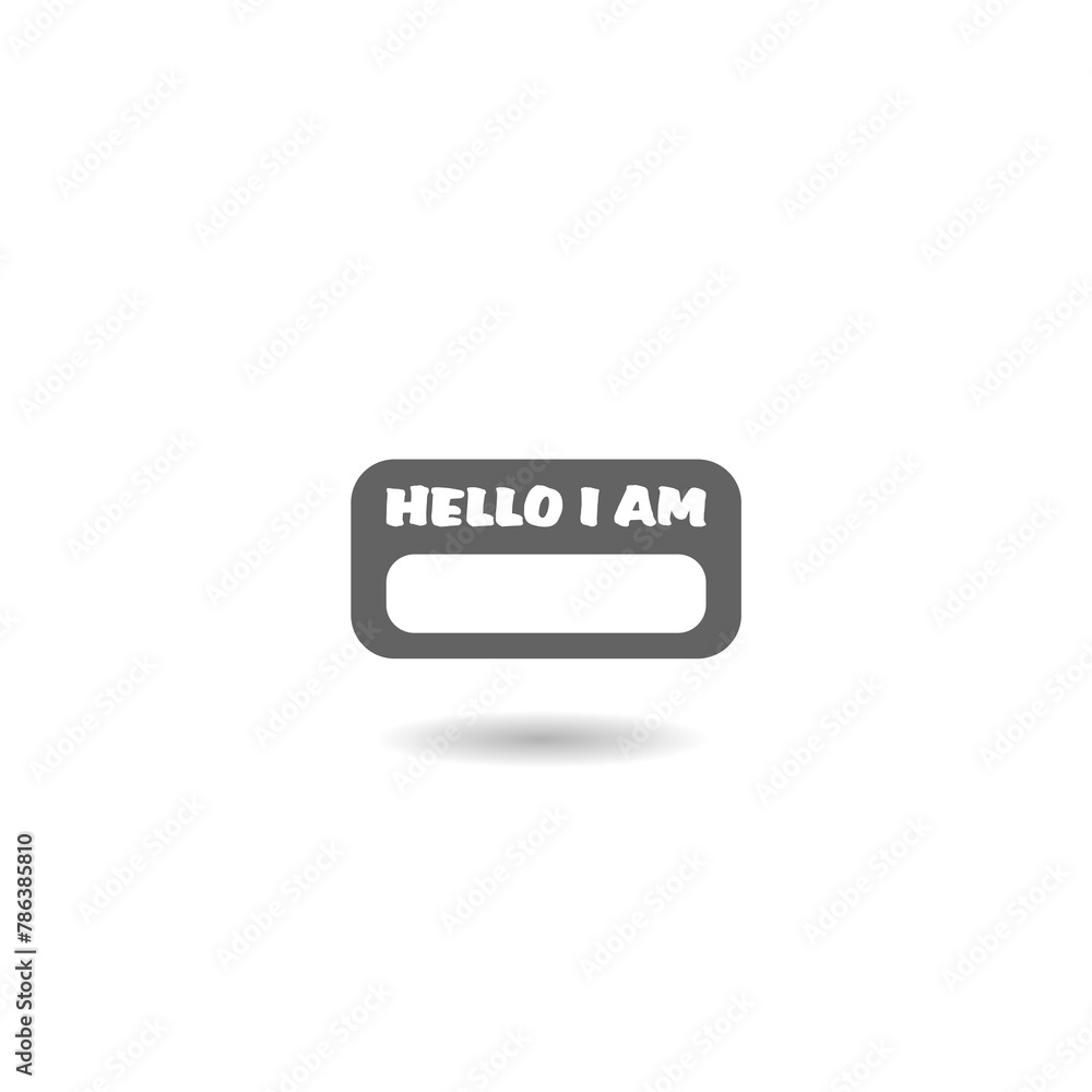 Hello I Am card with shadow Hello I Am card with shadow