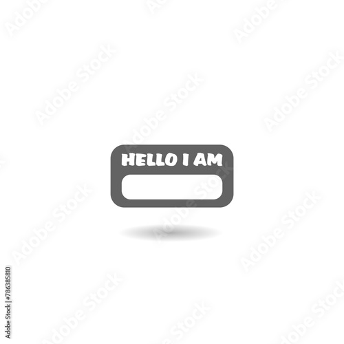 Hello I Am card with shadow