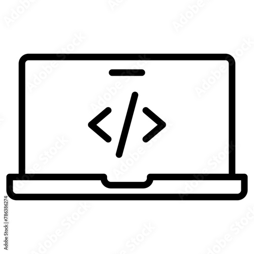 software development icon, simple vector design