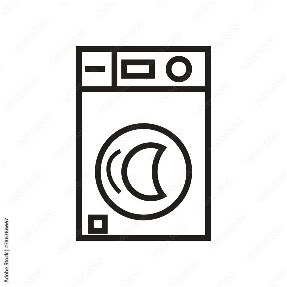 washing machine vetor icon line template washing machine vetor icon line template