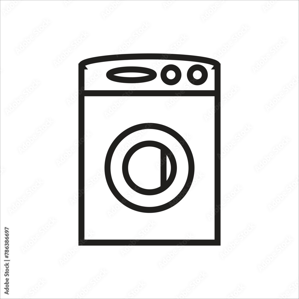 washing machine vetor icon line template washing machine vetor icon line template