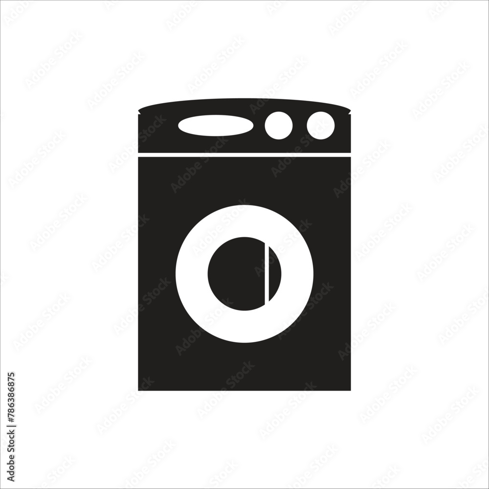 washing machine vetor icon line template washing machine vetor icon line template